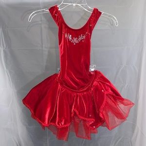 Velvet red ballet costume